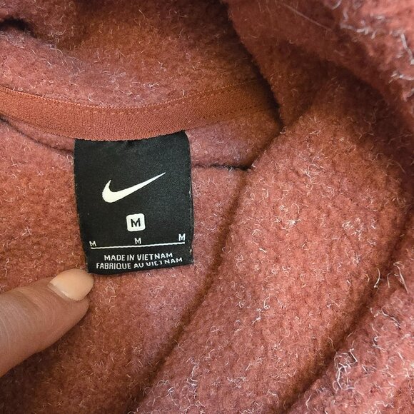 NIKE Therma-FIT Mauve Cowl Neck Fleece Pullover Size Medium - Picture 7 of 9